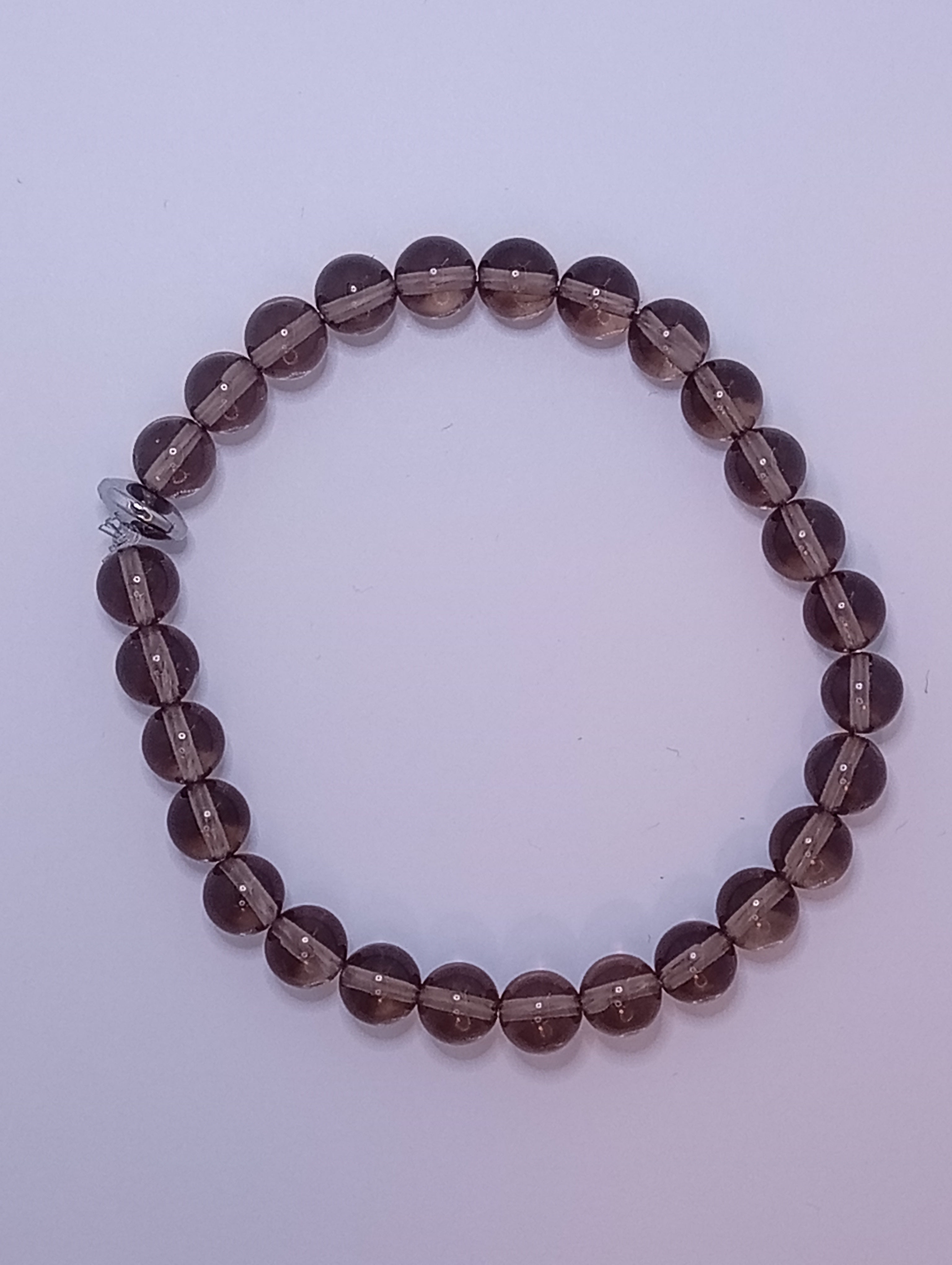 Bracelet Quartz Fumé Naturel — Brume du Matin Indie