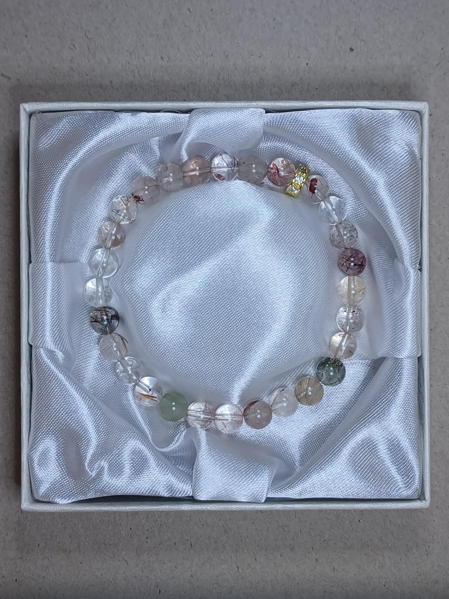 Bracelet Quartz Rutile Pastel - Arc en Ciel