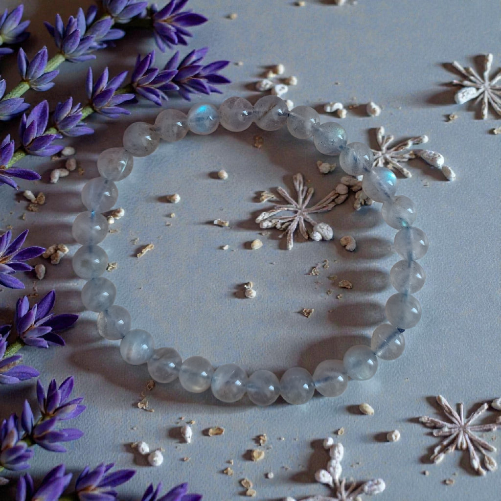 Bracelet Labradorite aux Reflets Bleus — Reflet d'Eau
