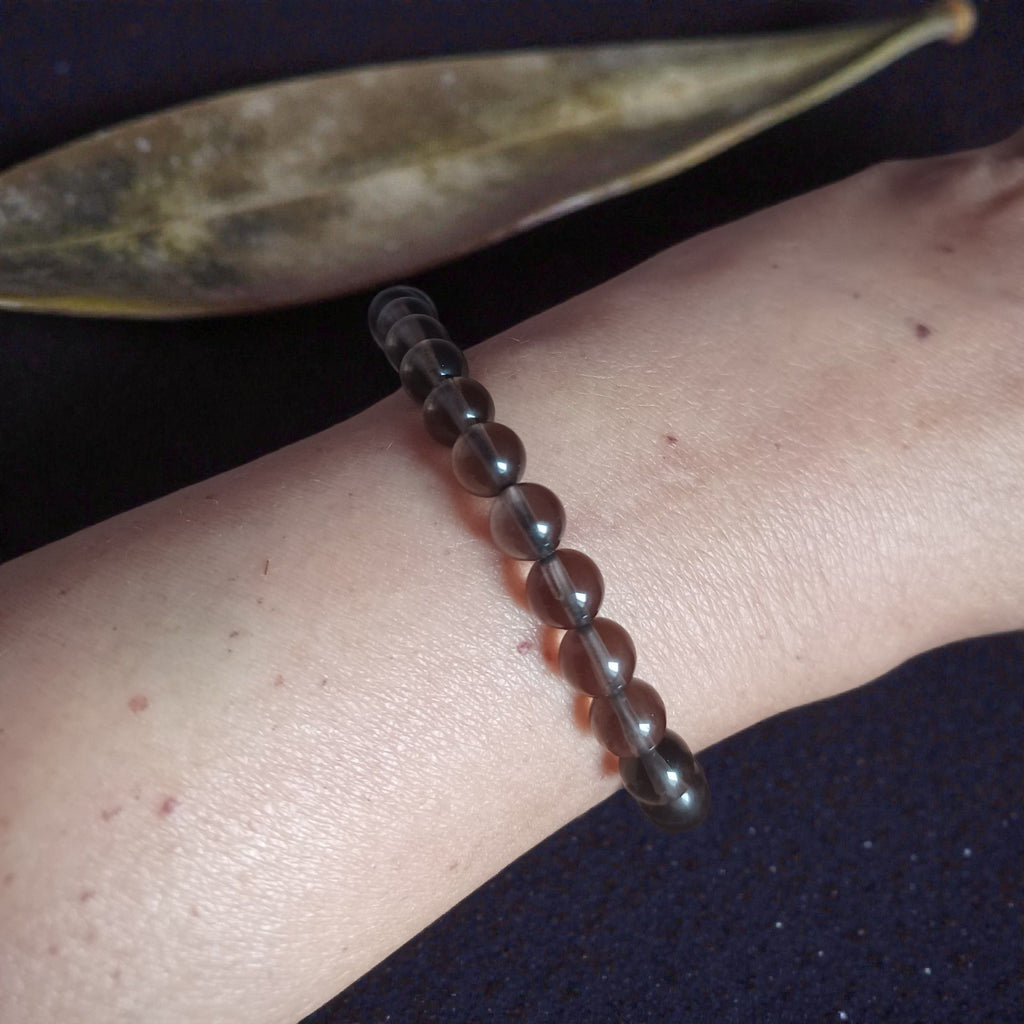 Bracelet Quartz Fumé Naturel — Brume du Matin Indie