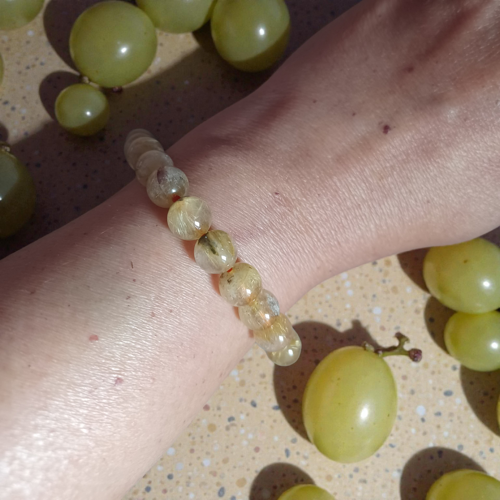 Bracelet Quartz Rutile Doré — Fils d’Or