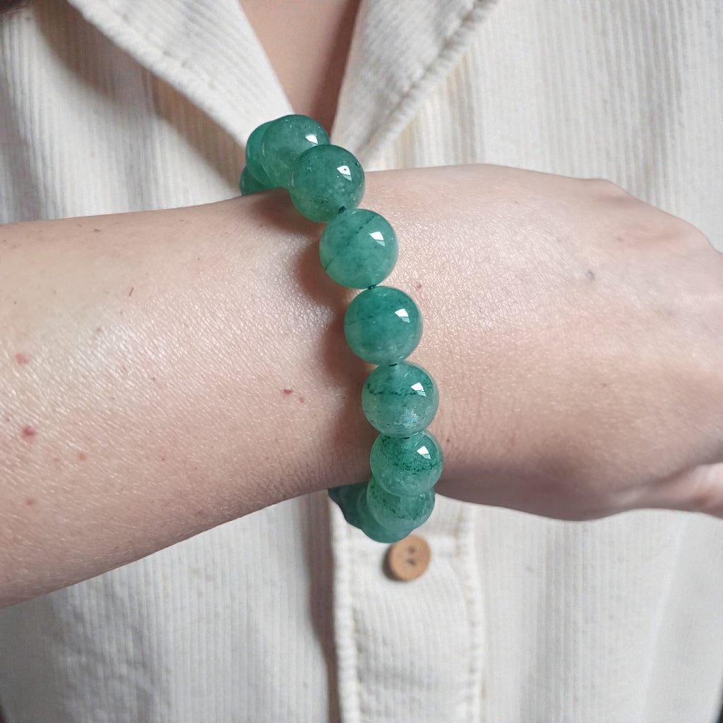 Bracelet Quartz Fraise Vert — Fruit des Bois