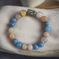 Bracelet Lapis-lazuli et Quatz Rutile Doré - Cosmos Indie