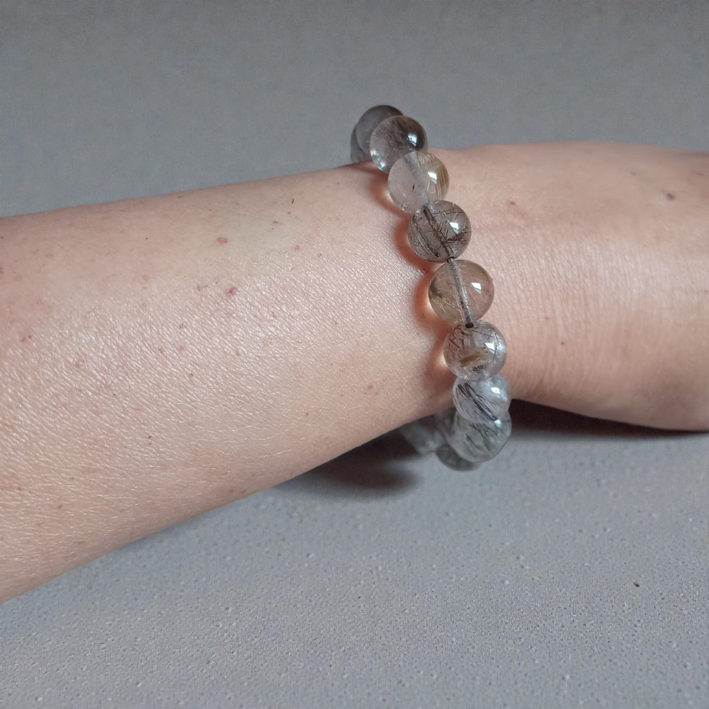 Bracelet Quartz Rutile Argenté — Éclat d’Argent