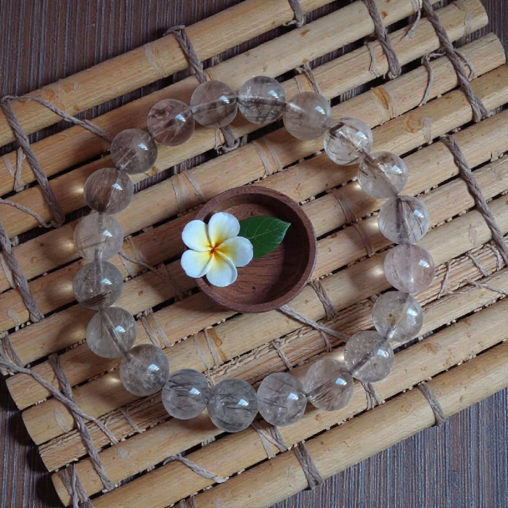 Bracelet Quartz Rutile Argenté — Éclat d’Argent