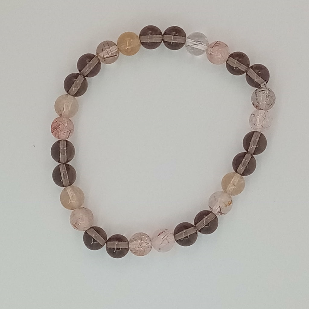 Bracelet Alliance de Quartz Fumé et Quartz Rutile :  Origin 1