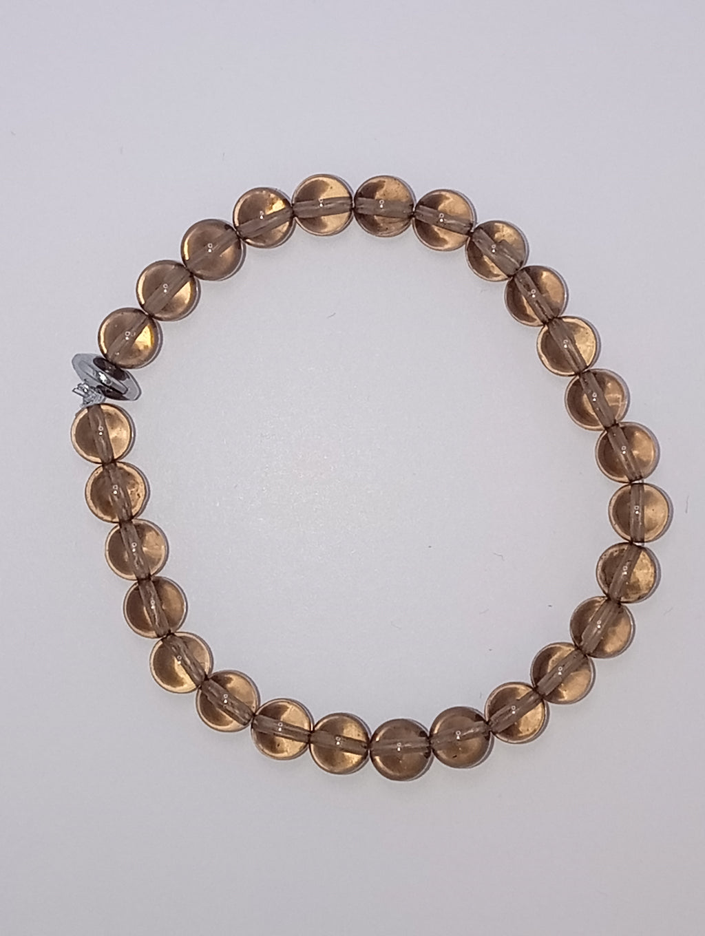 Bracelet Quartz Fumé Naturel — Brume du Matin Indie