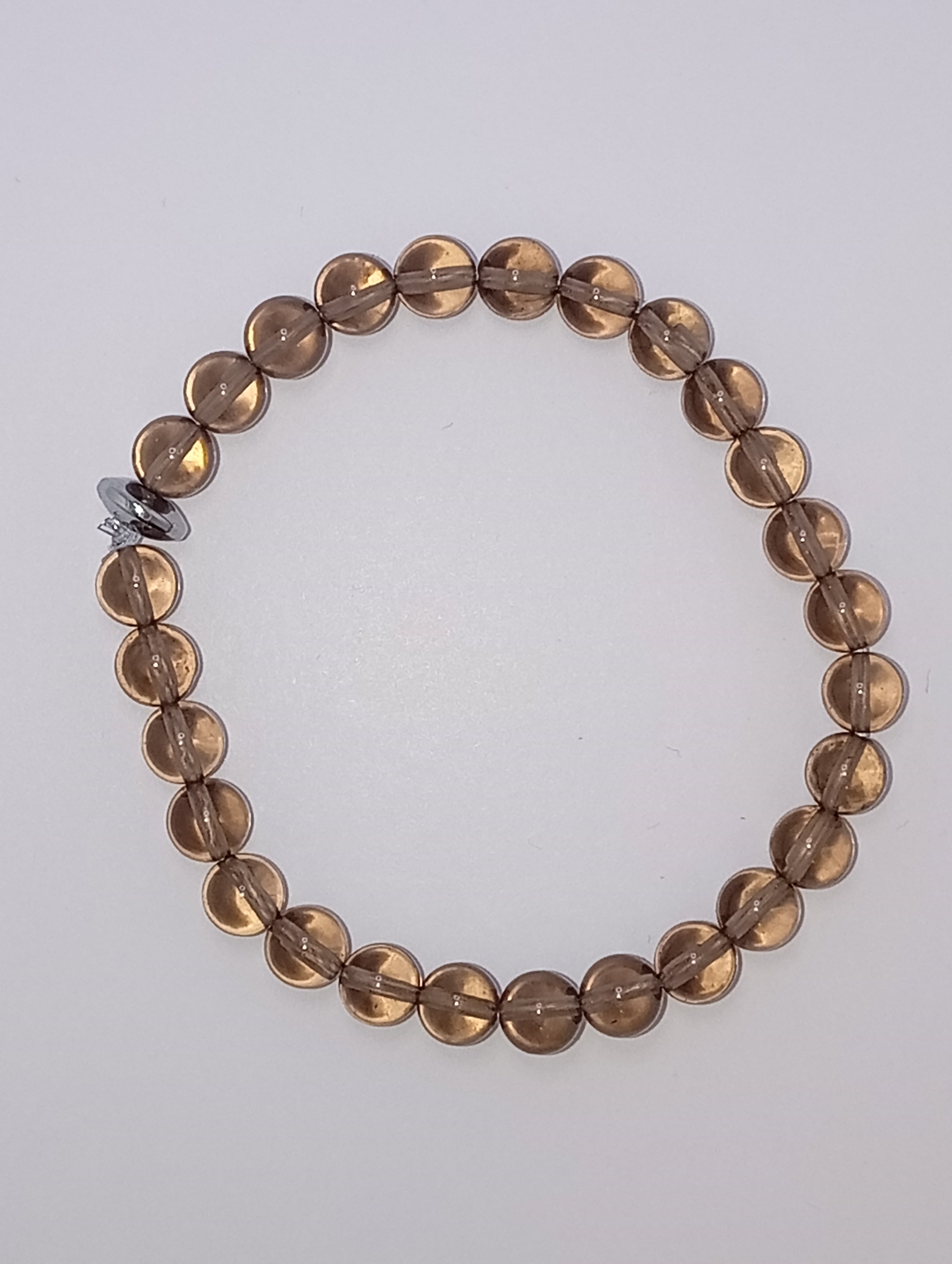 Bracelet Quartz Fumé Naturel — Brume du Matin Indie
