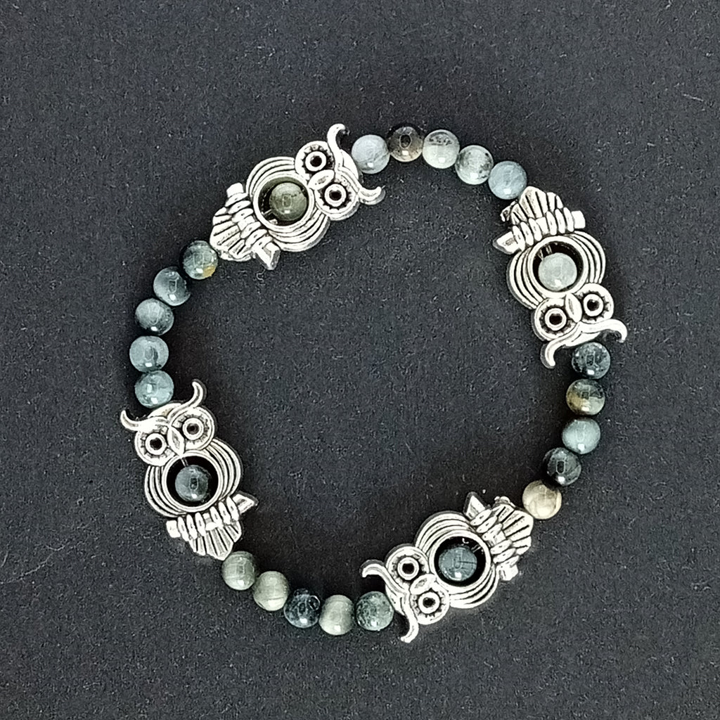 Bracelet-Hawk Eye-Chouette, Abeille,Éléphant