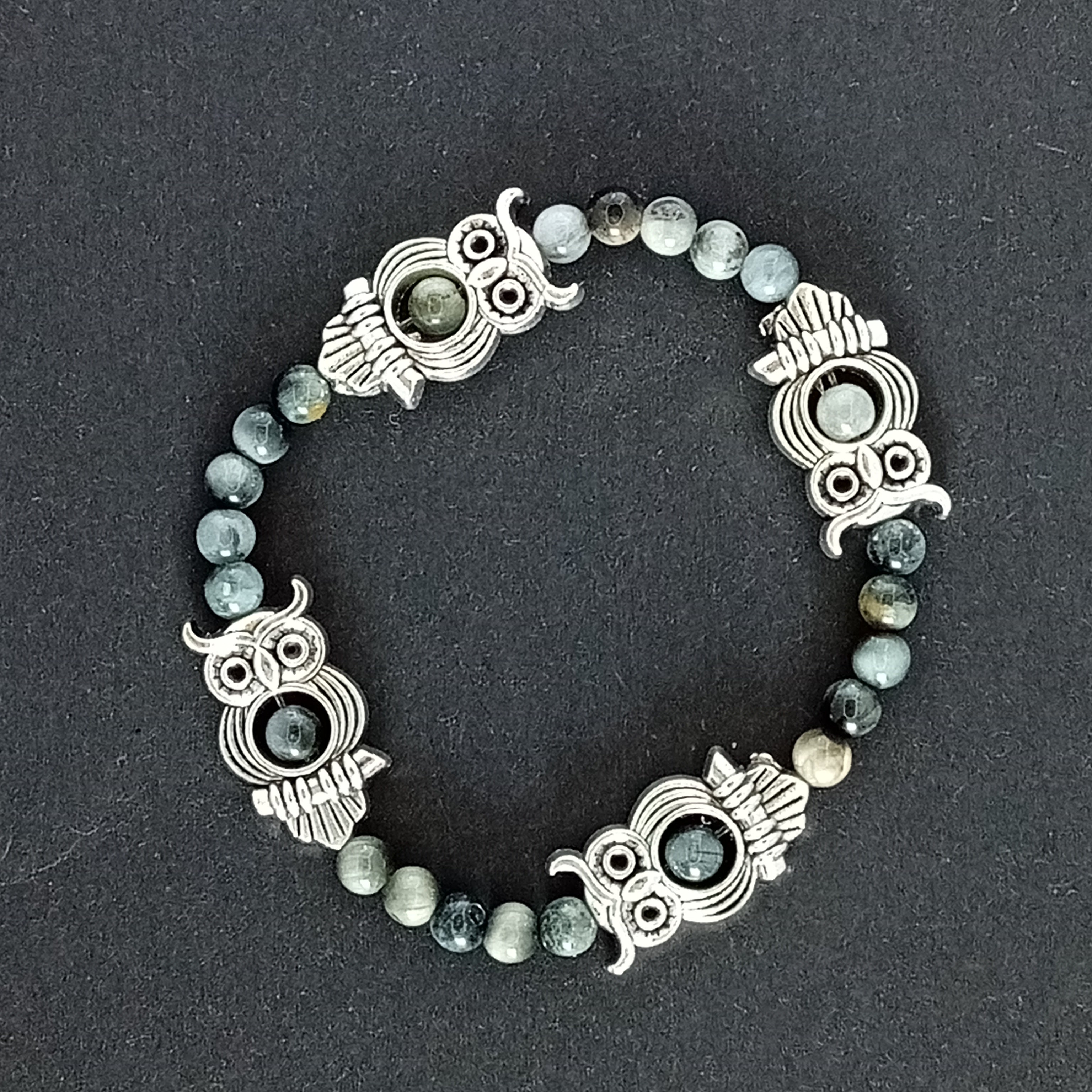 Bracelet-Hawk Eye-Chouette, Abeille,Éléphant