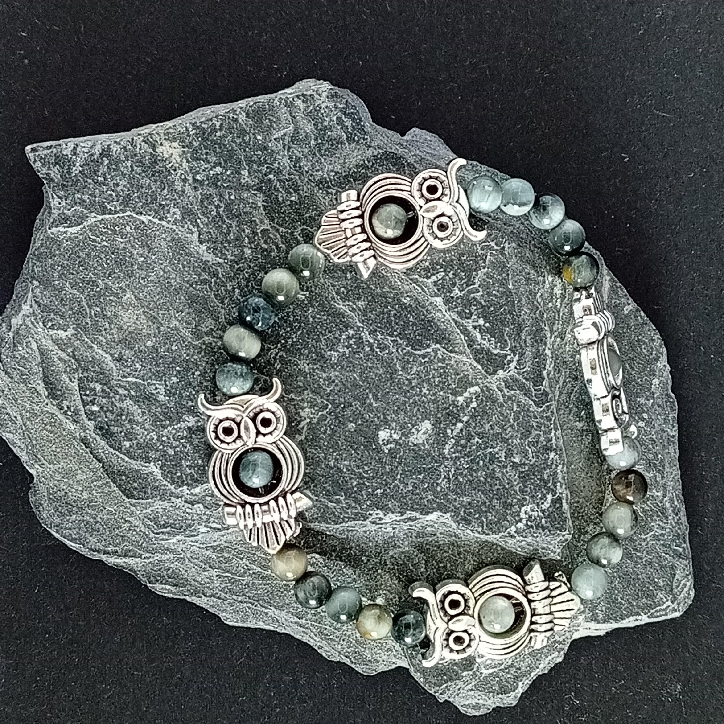 Bracelet-Hawk Eye-Chouette, Abeille,Éléphant