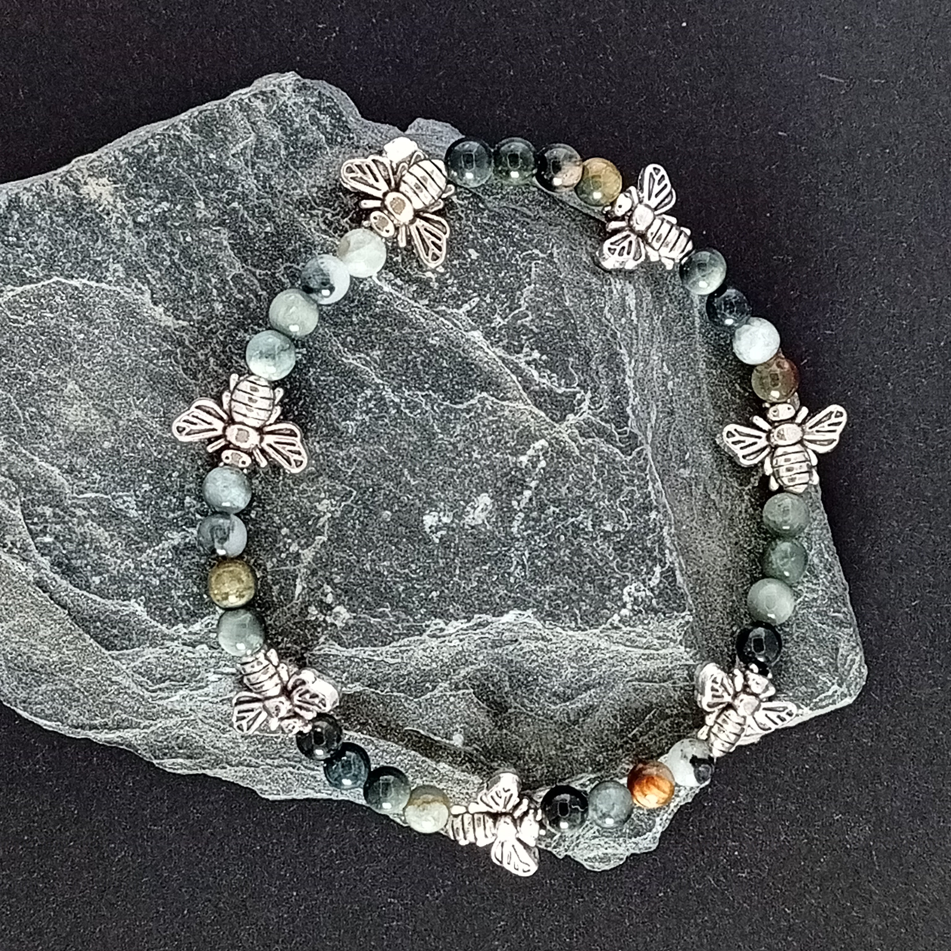 Bracelet-Hawk Eye-Chouette, Abeille,Éléphant