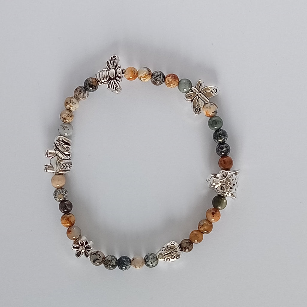 Bracelet-Dentritice Opal- Coccinelle, Tortue, Multi Animaux