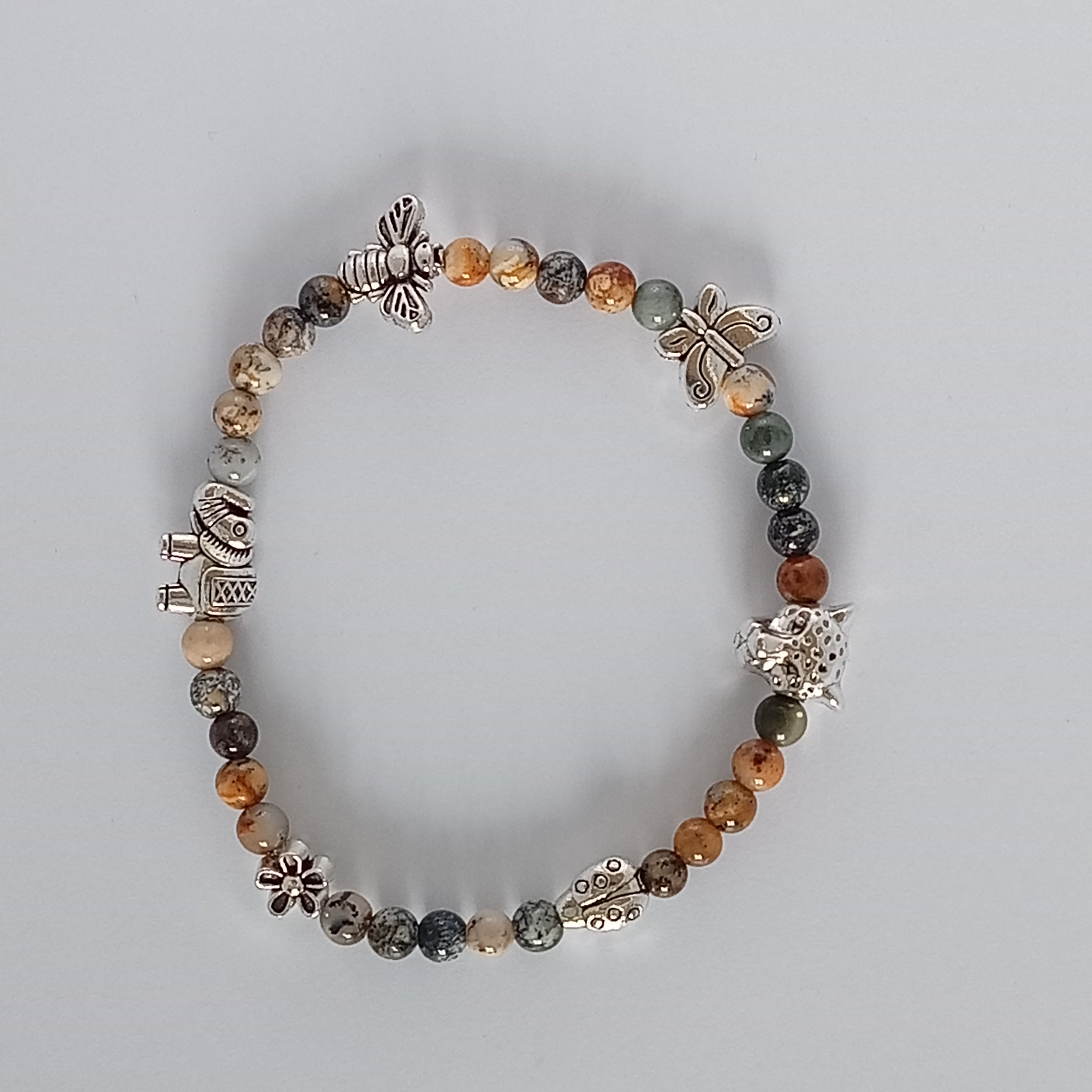 Bracelet-Dentritice Opal- Coccinelle, Tortue, Multi Animaux