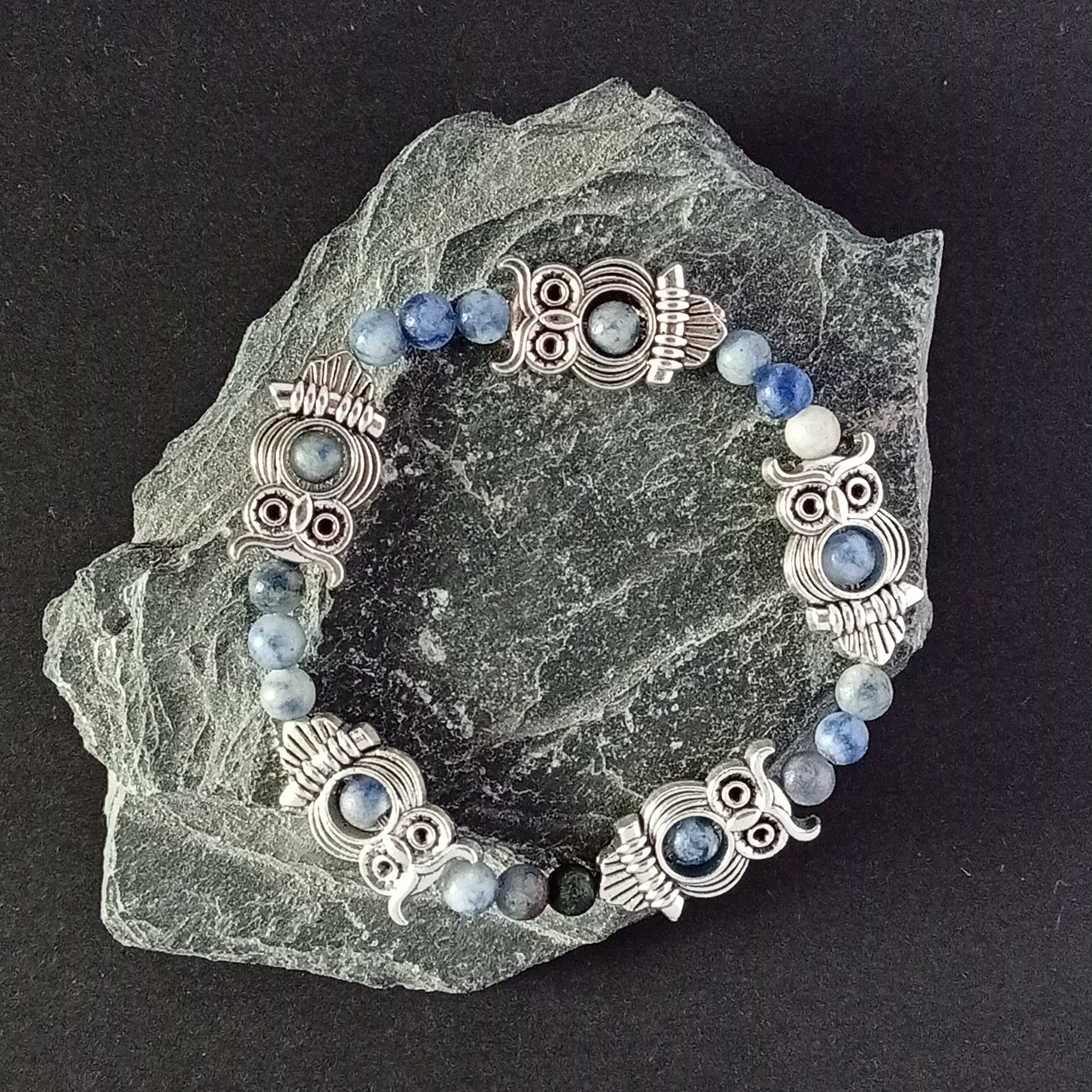 Bracelet Sodalite Lighttone-Chouette, Papillon,Tortue