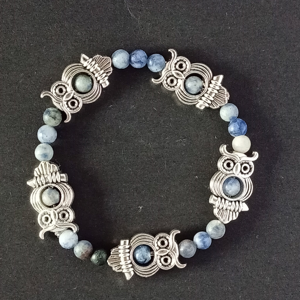 Bracelet Sodalite Lighttone-Chouette, Papillon,Tortue
