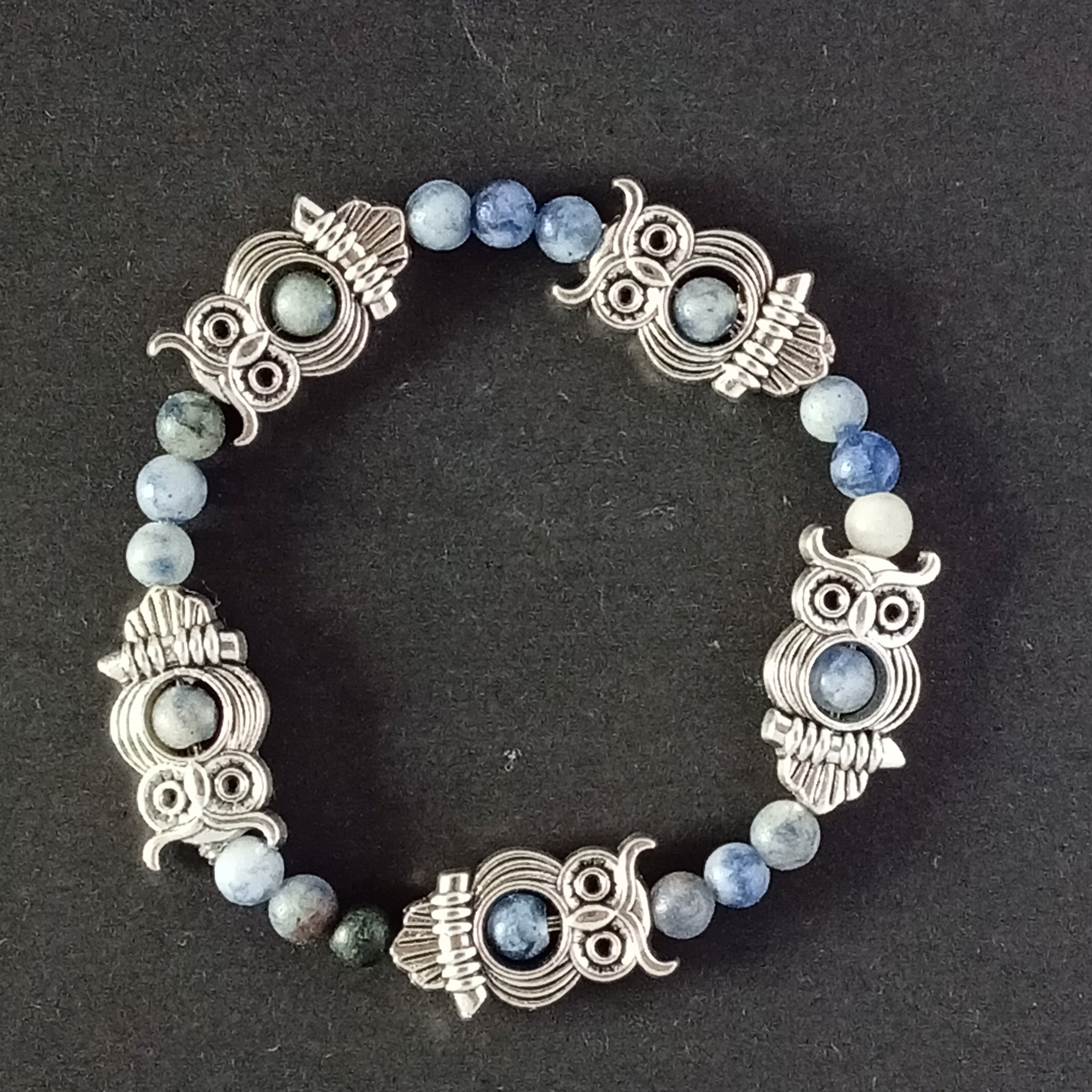 Bracelet Sodalite Lighttone-Chouette, Papillon,Tortue