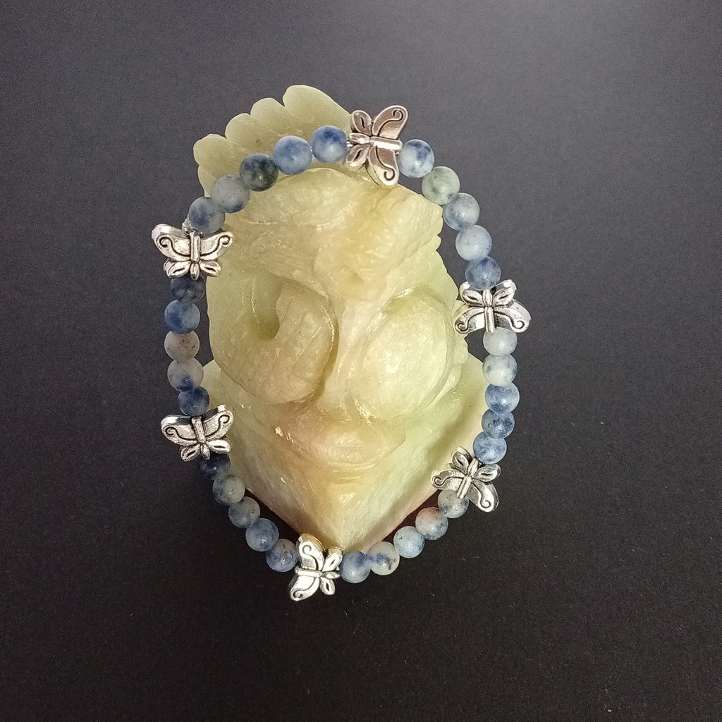 Bracelet Sodalite Lighttone-Chouette, Papillon,Tortue