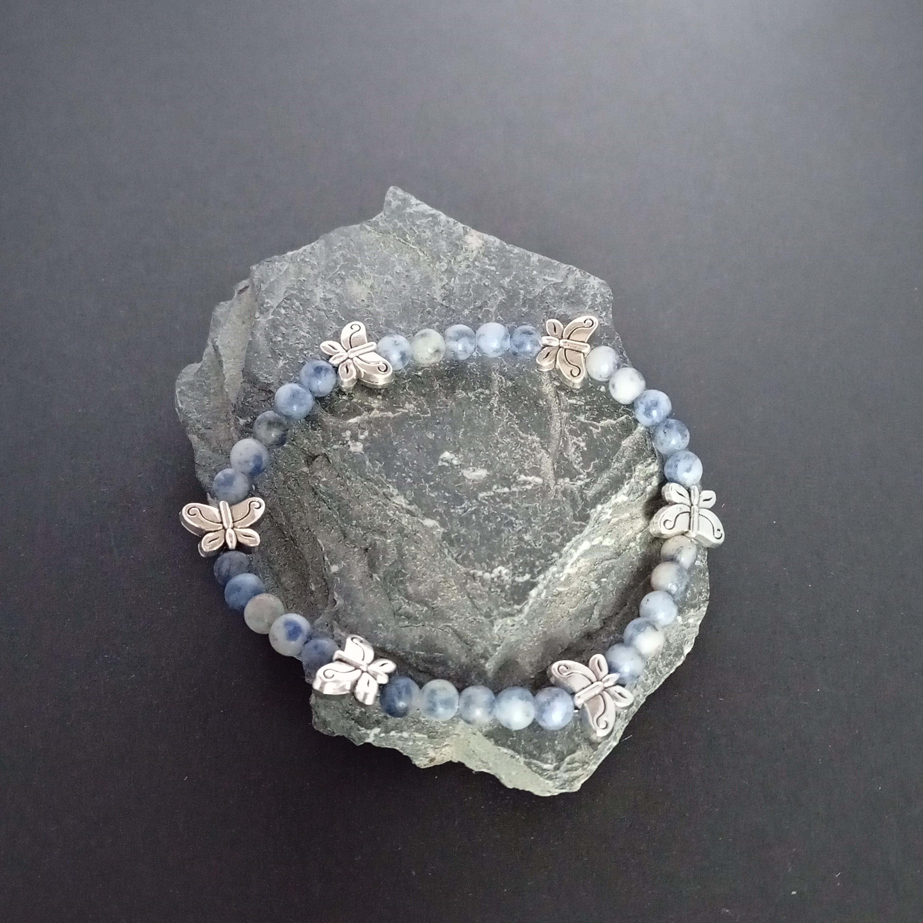 Bracelet Sodalite Lighttone-Chouette, Papillon,Tortue