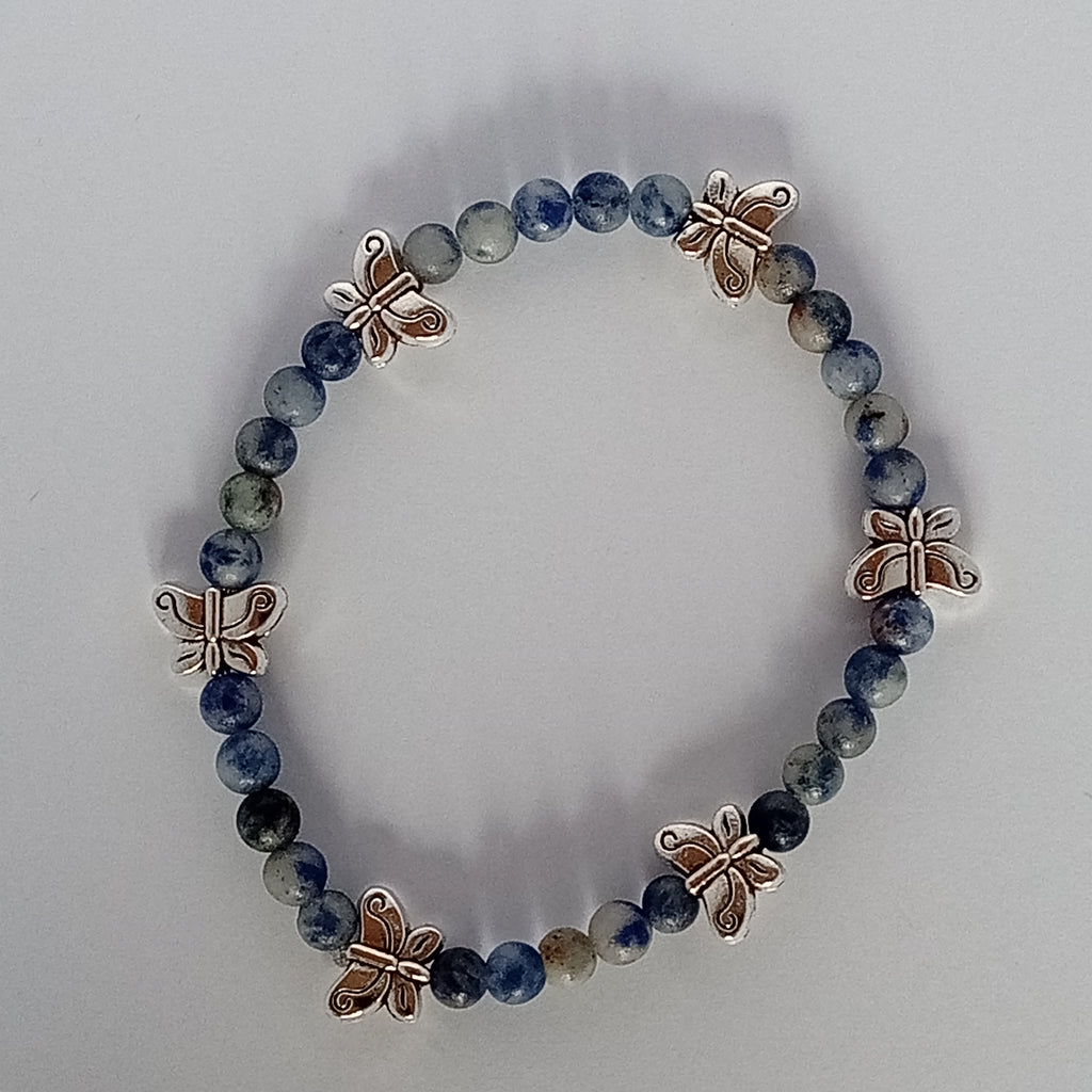 Bracelet Sodalite Lighttone-Chouette, Papillon,Tortue