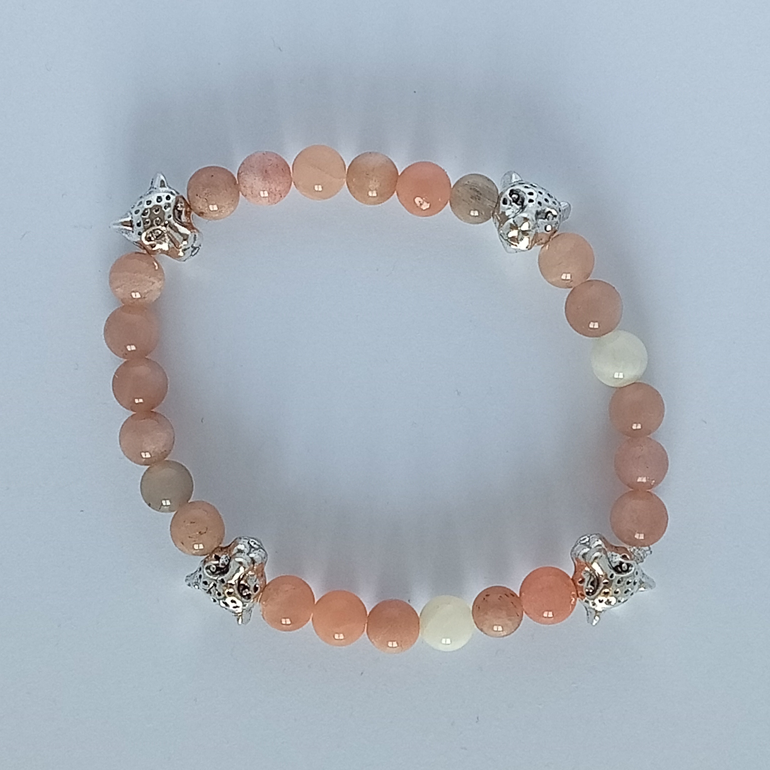 Bracelet Pierre de Lune Tête de Tigre