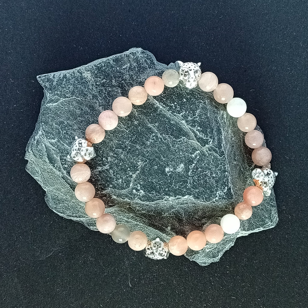 Bracelet Pierre de Lune Tête de Tigre