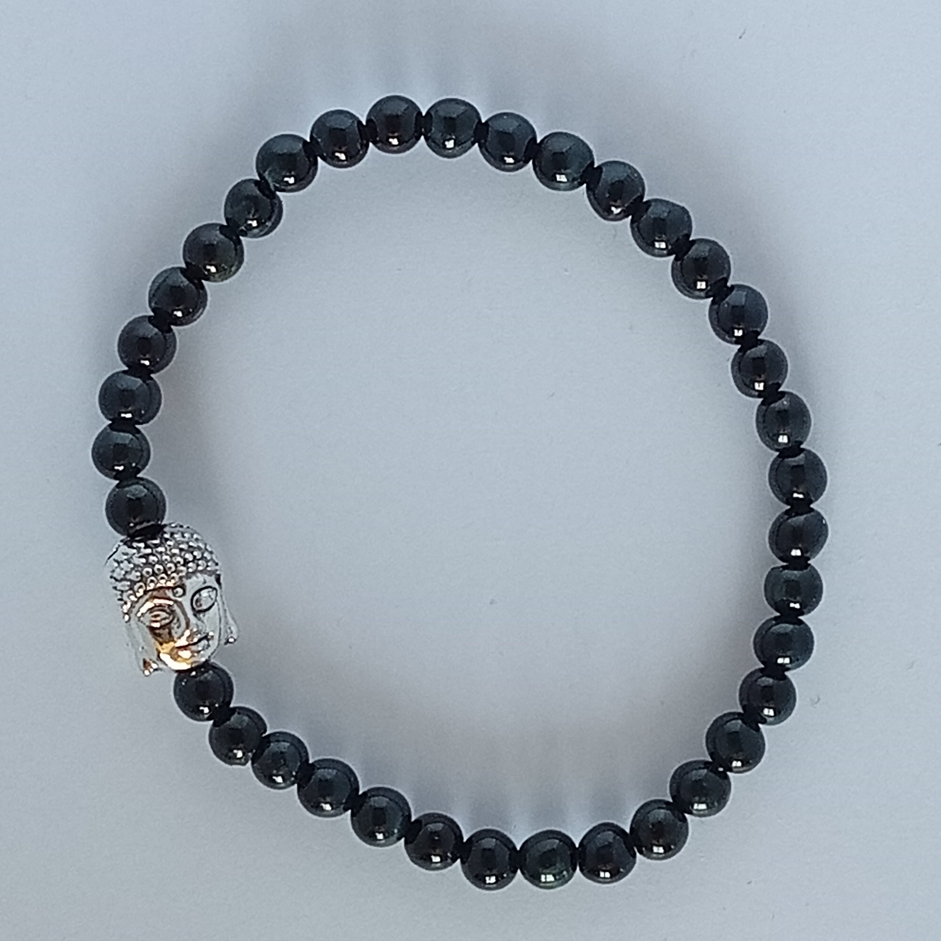 Bracelet Bleu Tiger Eye avec Bouddha