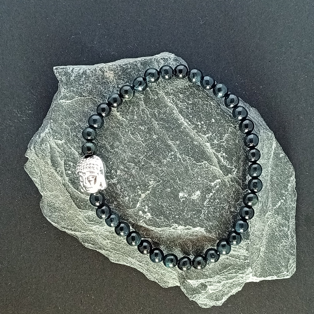 Bracelet Bleu Tiger Eye avec Bouddha