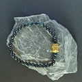 Bracelet Bleu Tiger Eye avec Bouddha