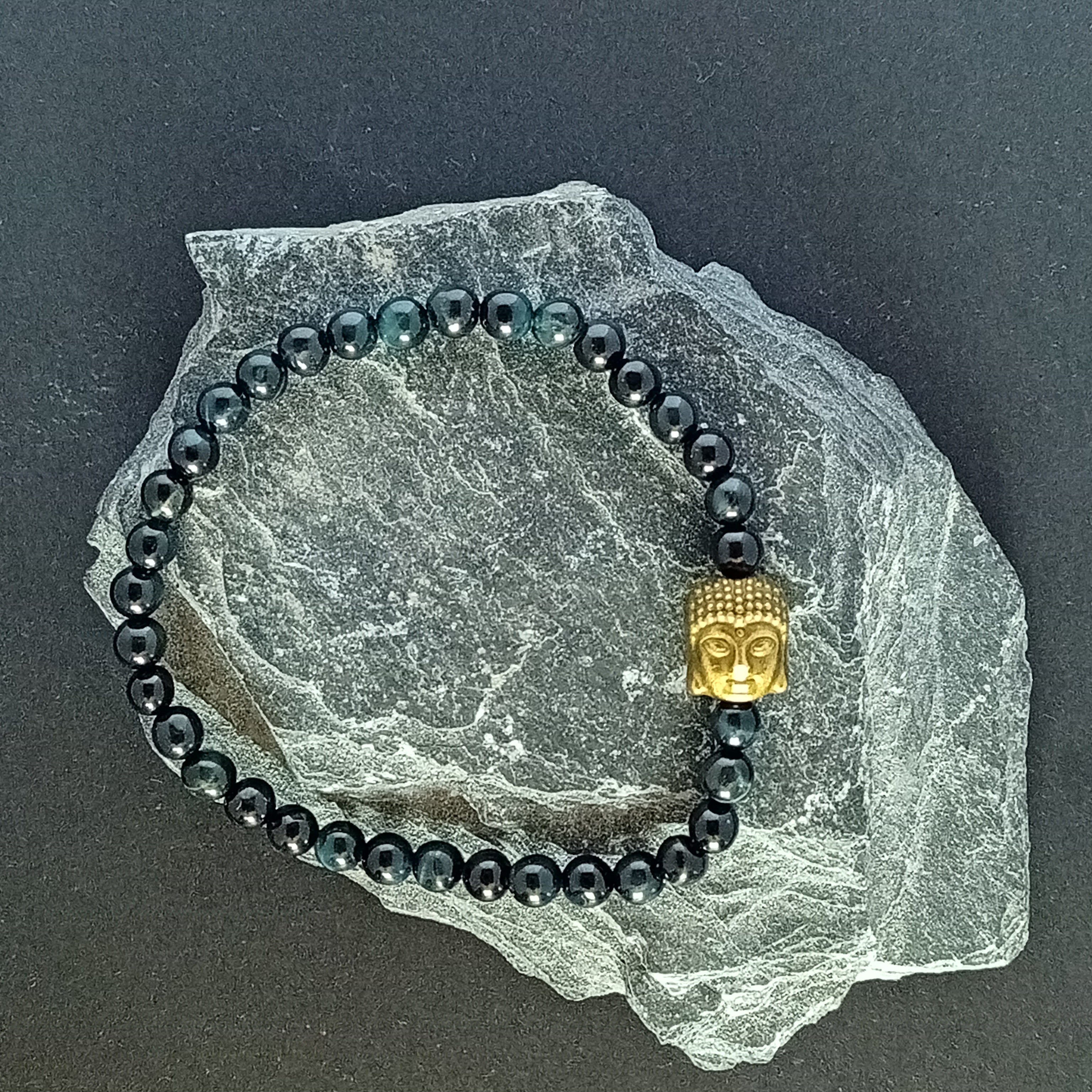 Bracelet Bleu Tiger Eye avec Bouddha