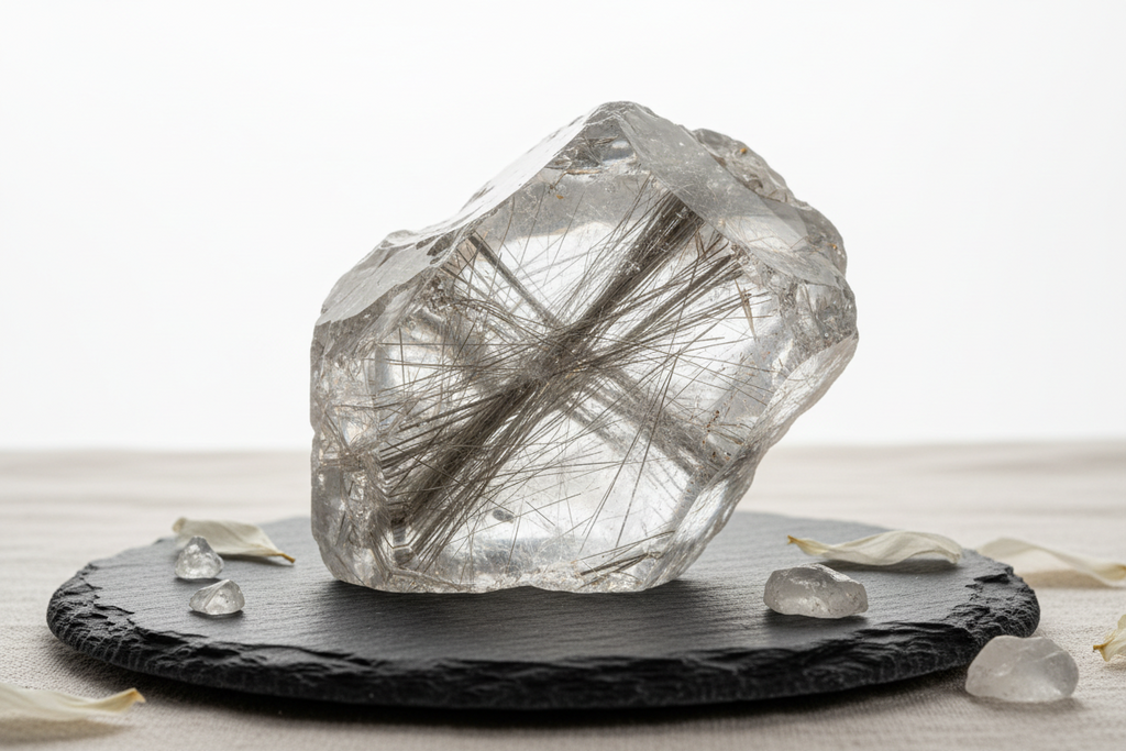 Bracelet Quartz Rutile Argenté — Étoiles d’Argent