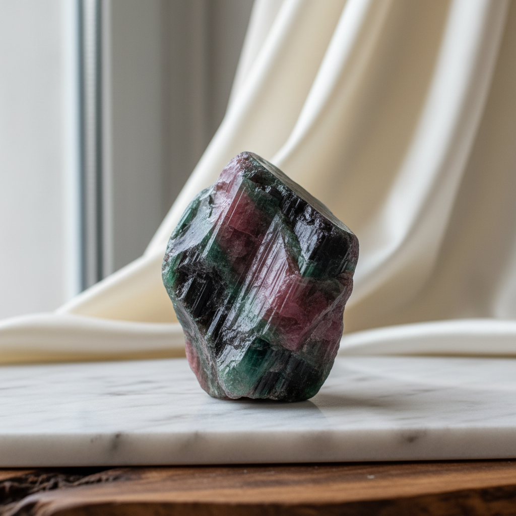 Bracelet Tourmaline Elbaïte & Or 24K — Jardin d'Or